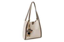 Lucky Bees Bolso Tote Crema y Visón Oscuro